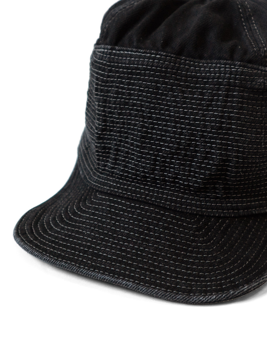 Kapital 11.5oz Black x Black Denim The Old Man & The Sea Cap