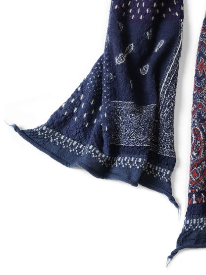 Kapital Felted Wool Bandana Patchwork Happy Scarf