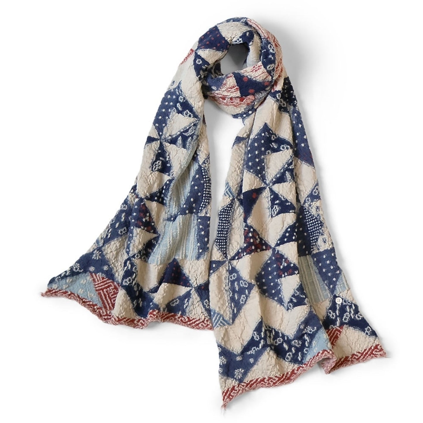 Kapital Felted Wool Indigo Happy Scarf