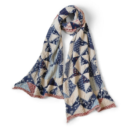 Kapital Felted Wool Indigo Happy Scarf