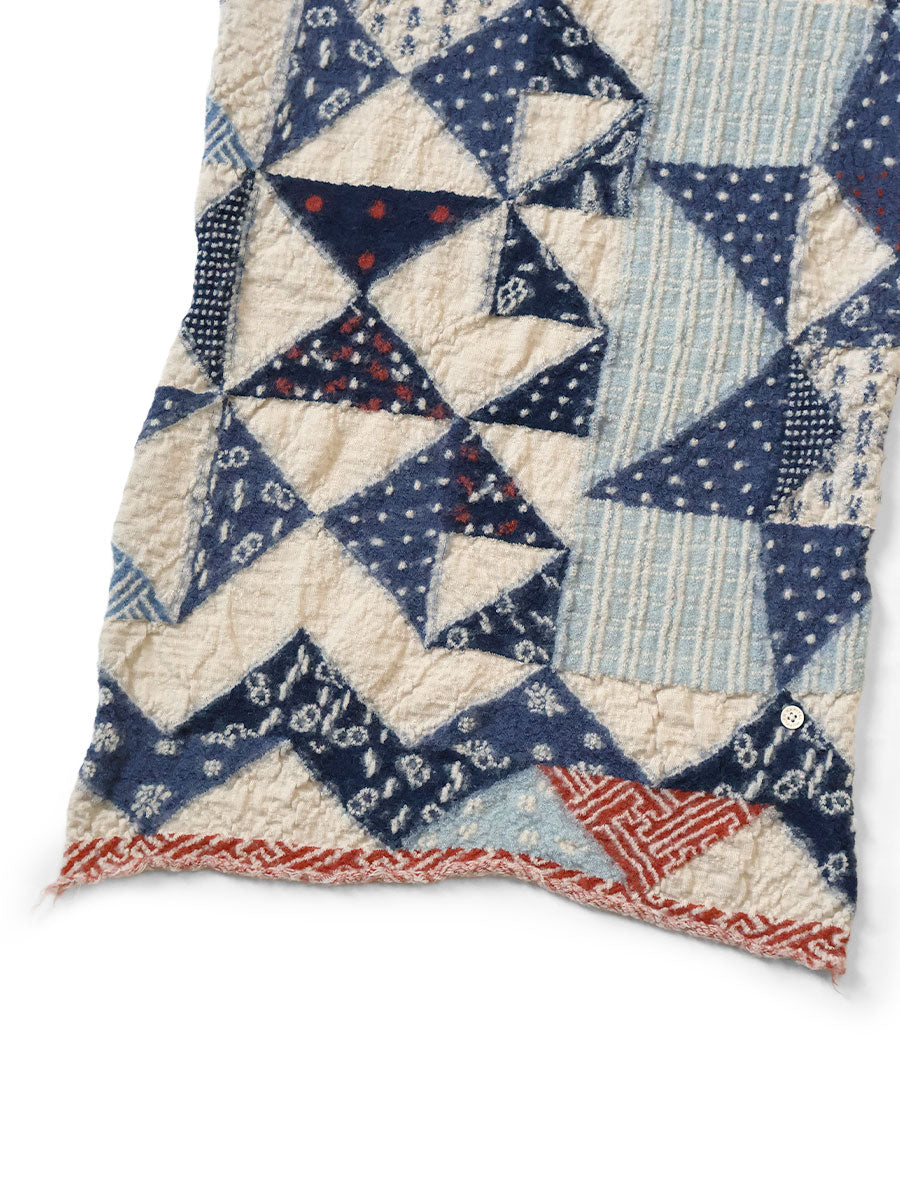 Kapital Felted Wool Indigo Happy Scarf