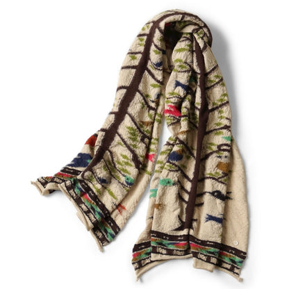Kapital Felted Wool Bird Tree Scarf