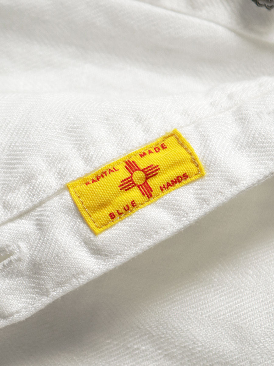 Kapital Gauze Linen Herringbone Stand Penny Shirt