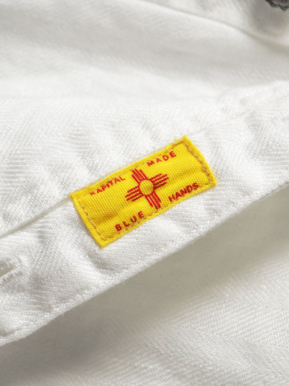 Kapital Gauze Linen Herringbone Stand Penny Shirt