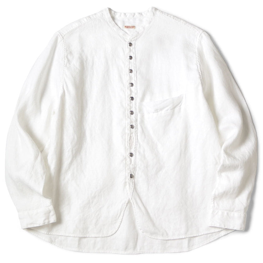 Kapital Gauze Linen Herringbone Stand Penny Shirt