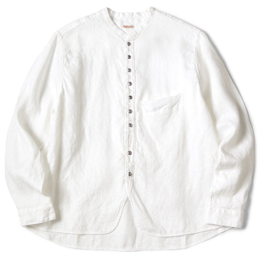 Kapital Gauze Linen Herringbone Stand Penny Shirt