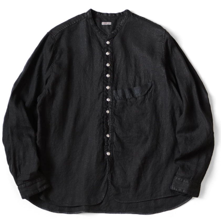 Kapital Gauze Linen Herringbone Stand Penny Shirt