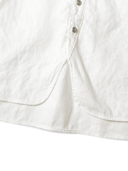 Kapital Gauze Linen Herringbone Stand Penny Shirt