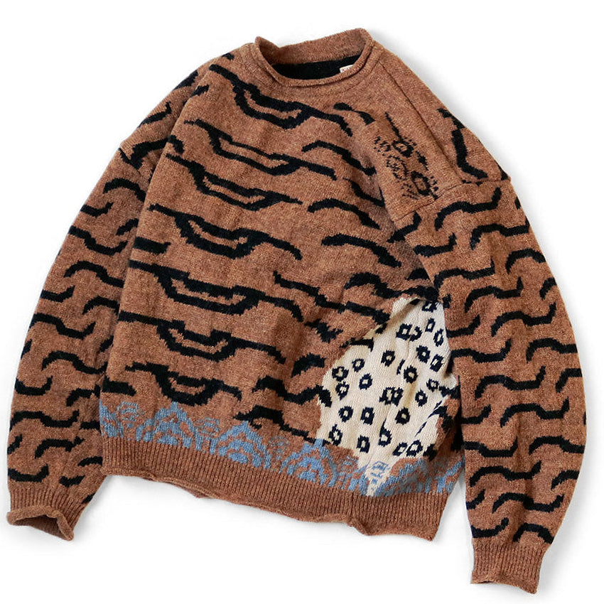 Kapital 7G Wool Nepal Tiger Crew Sweater
