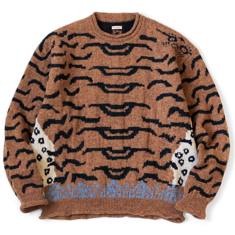 Kapital 7G Wool Nepal Tiger Crew Sweater