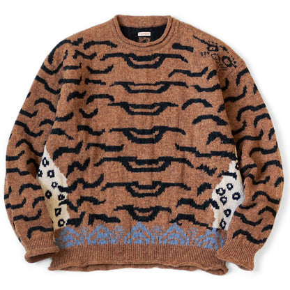 Kapital 7G Wool Nepal Tiger Crew Sweater