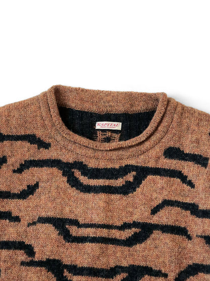 Kapital 7G Wool Nepal Tiger Crew Sweater