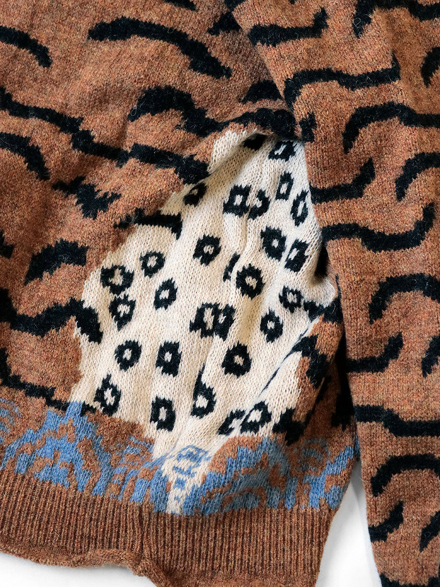 Kapital 7G Wool Nepal Tiger Crew Sweater