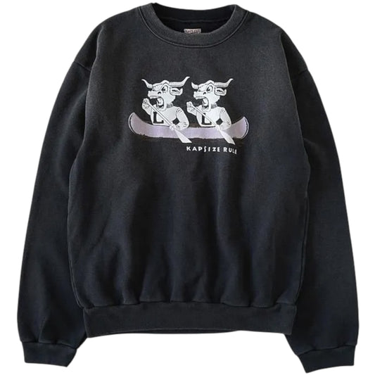 Kapital Fleece Crew Sweatshirt (`L` Longhorn Print)