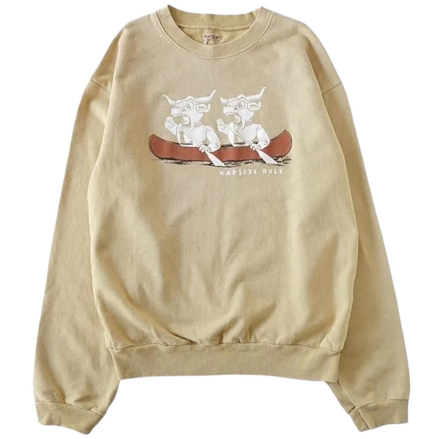 Kapital Fleece Crew Sweatshirt (`L` Longhorn Print)