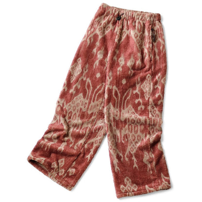 Kapital Java Kasuri Pattern Fleece Easy Straight Pants