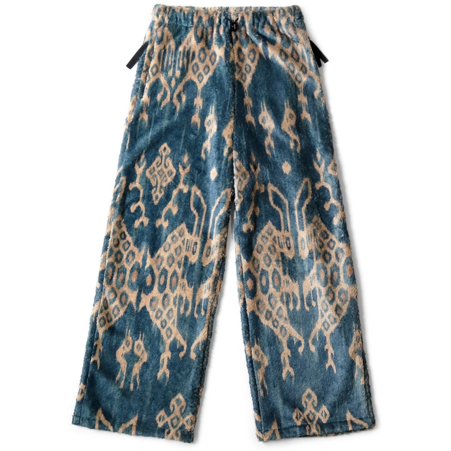 Kapital Java Kasuri Pattern Fleece Easy Straight Pants