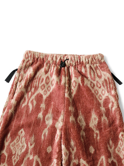 Kapital Java Kasuri Pattern Fleece Easy Straight Pants