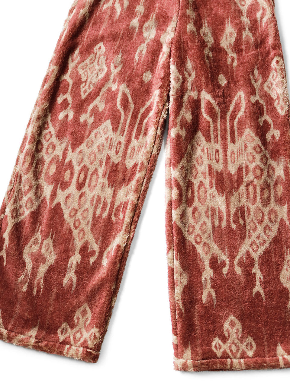 Kapital Java Kasuri Pattern Fleece Easy Straight Pants