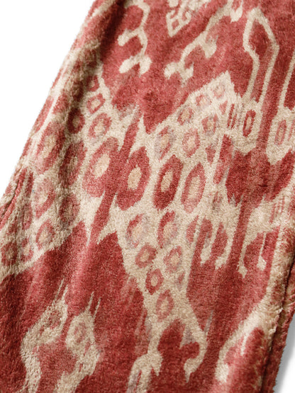 Kapital Java Kasuri Pattern Fleece Easy Straight Pants