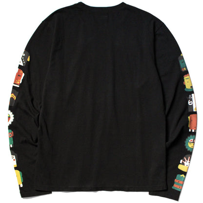 Kapital Jersey Crew Long Sleeve T-Shirt (Peckish & Kachina Print)