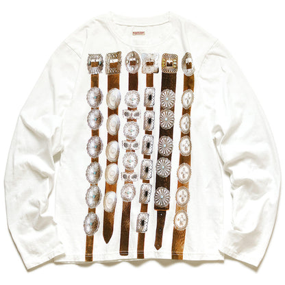 Kapital Jersey Crew Long Sleeve T-Shirt (Curtain Concho Print)