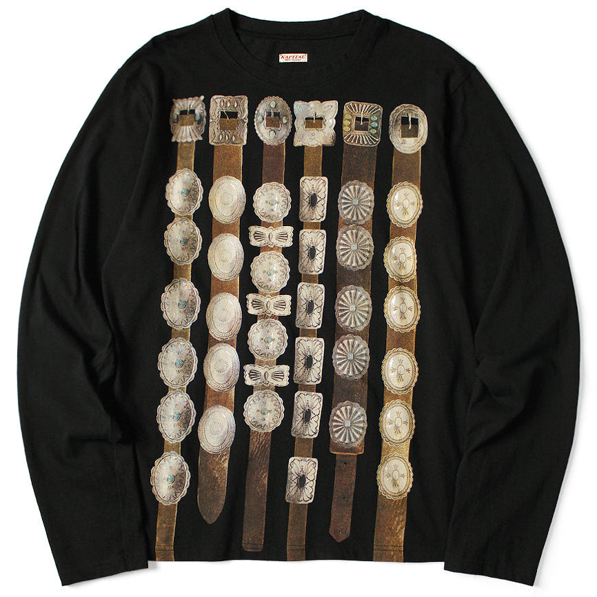 Kapital Jersey Crew Long Sleeve T-Shirt (Curtain Concho Print)