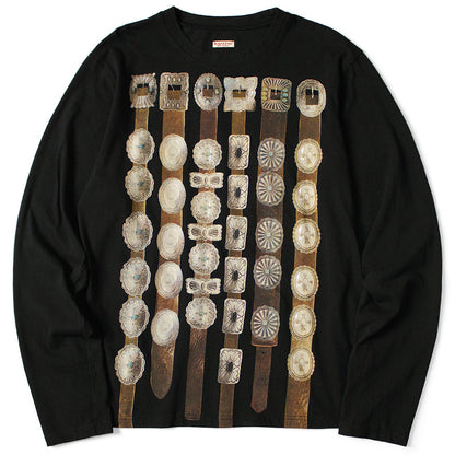 Kapital Jersey Crew Long Sleeve T-Shirt (Curtain Concho Print)