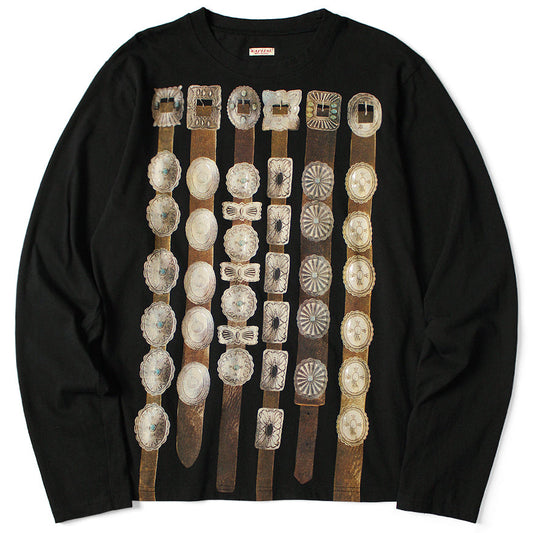 Kapital Jersey Crew Long Sleeve T-Shirt (Curtain Concho Print)