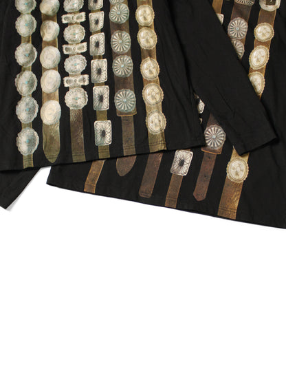 Kapital Jersey Crew Long Sleeve T-Shirt (Curtain Concho Print)