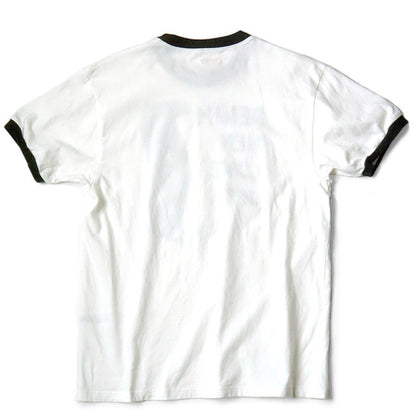 Kapital Jersey Ringer Tee (Denim Men Love Cats Scratch Print)