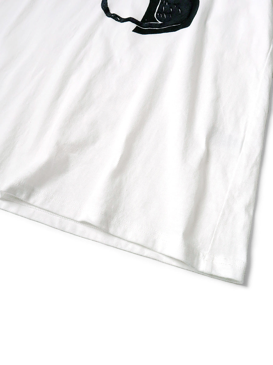 Kapital Jersey Ringer Tee (Denim Men Love Cats Scratch Print)