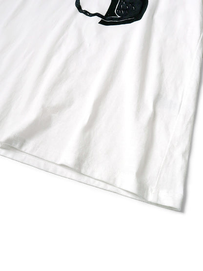 Kapital Jersey Ringer Tee (Denim Men Love Cats Scratch Print)