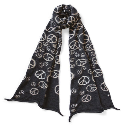 Kapital Felted Wool Peace Mark Happy Scarf
