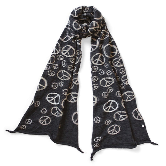 Kapital Felted Wool Peace Mark Happy Scarf