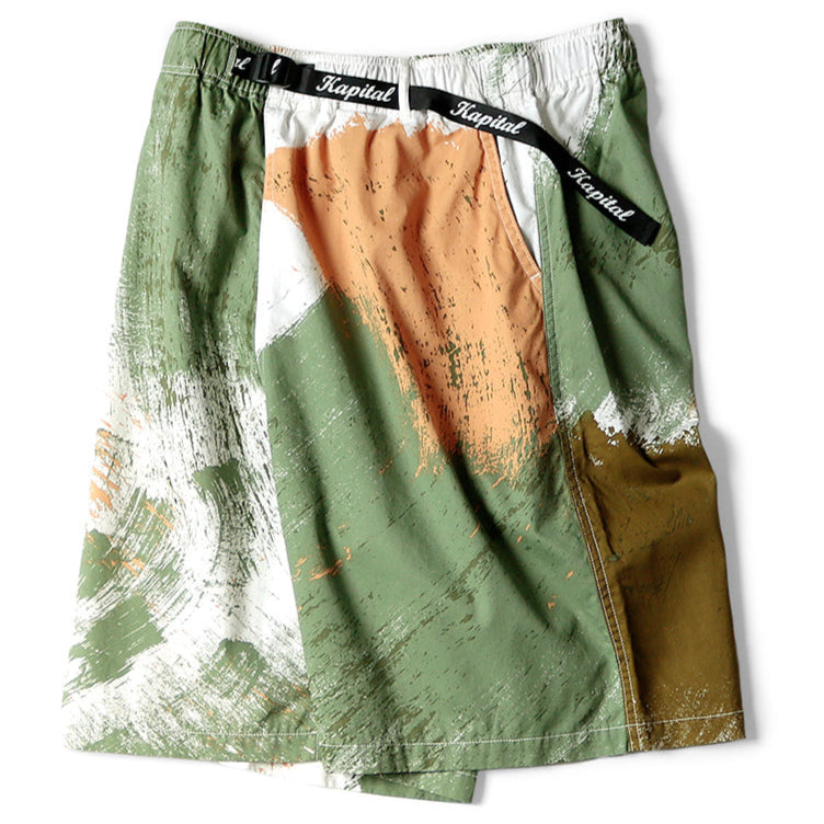 Kapital Combed Burberry Brushed Camo Print Easy Shorts
