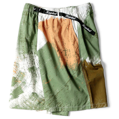 Kapital Combed Burberry Brushed Camo Print Easy Shorts