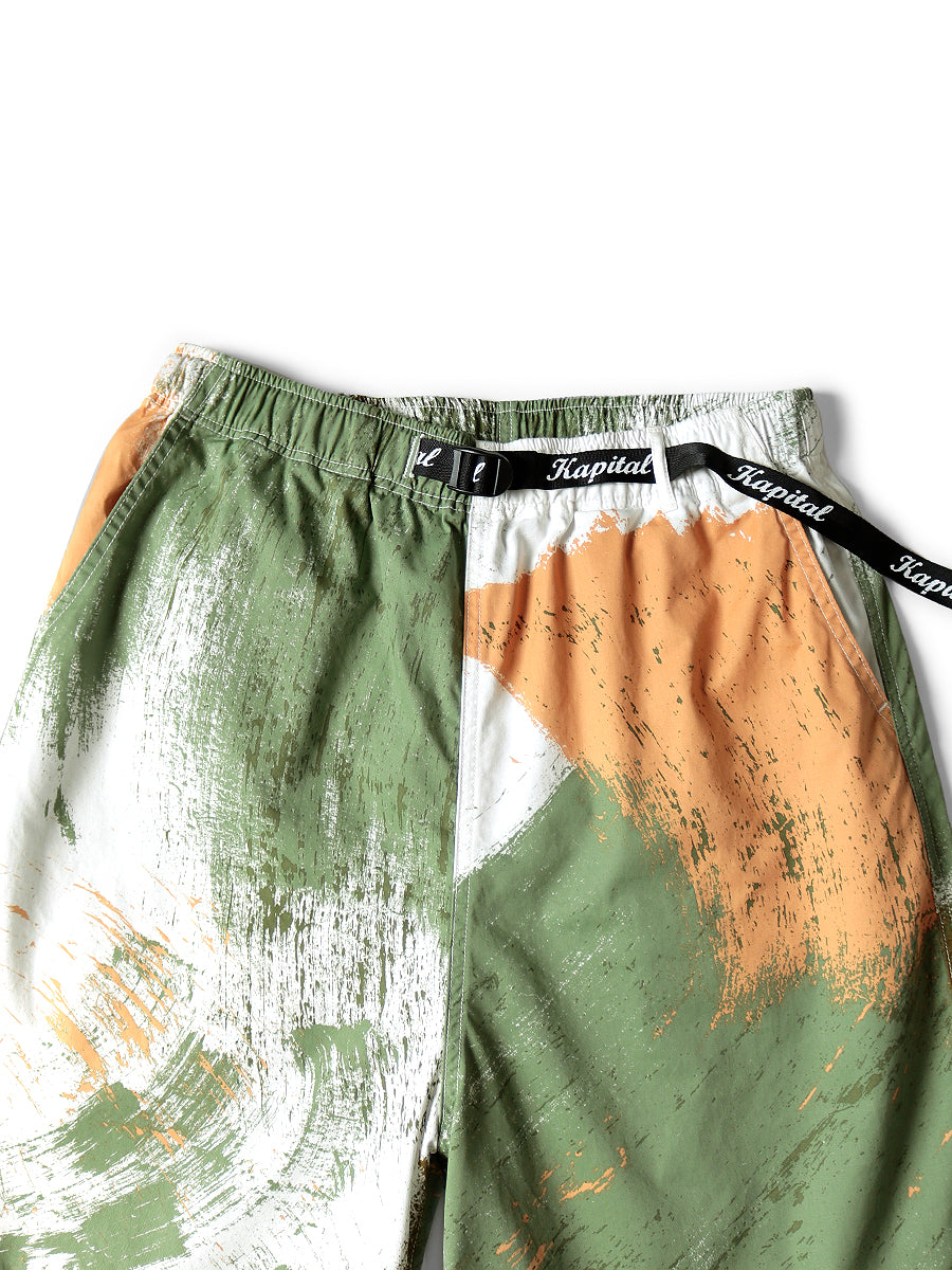 Kapital Combed Burberry Brushed Camo Print Easy Shorts