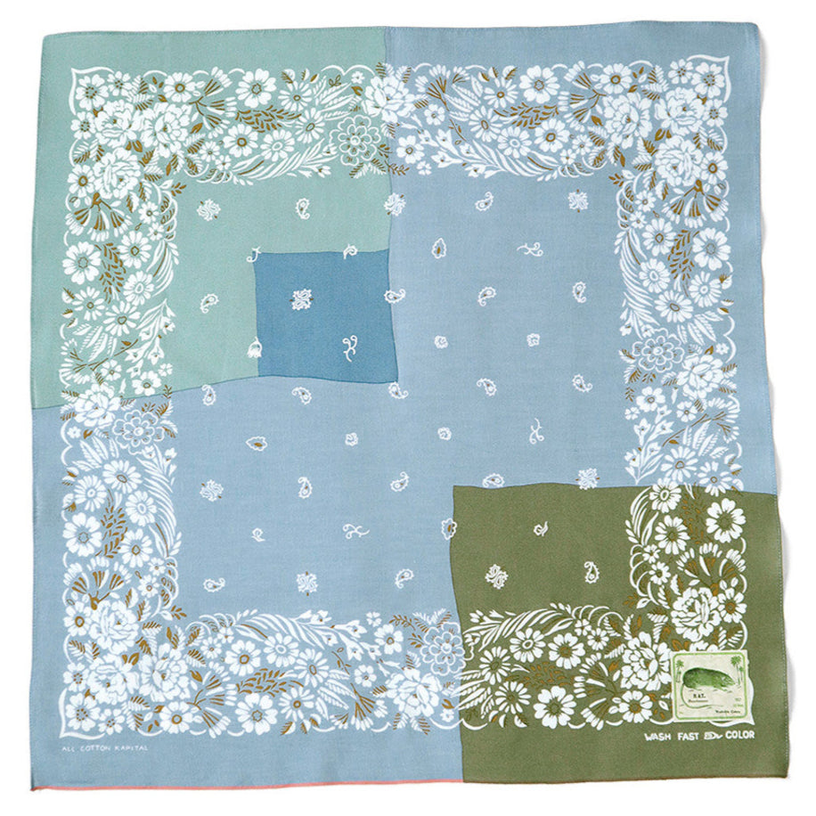 Kapital Fastcolor Selvedge Bandana (GARDEN Patchwork)