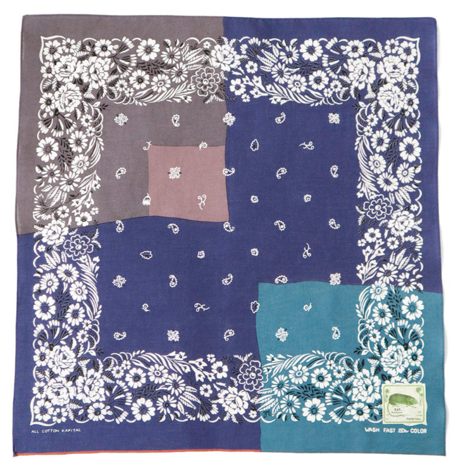 Kapital Fastcolor Selvedge Bandana (GARDEN Patchwork)