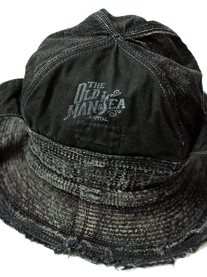 11.5oz Black x Black Denim The Old Man and the Sea HAT (Crash Remake)
