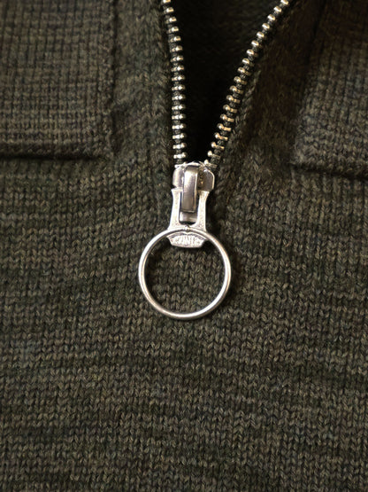 Kapital 8G Cotton Wool Nickel 4 Quarter Zip Sweater