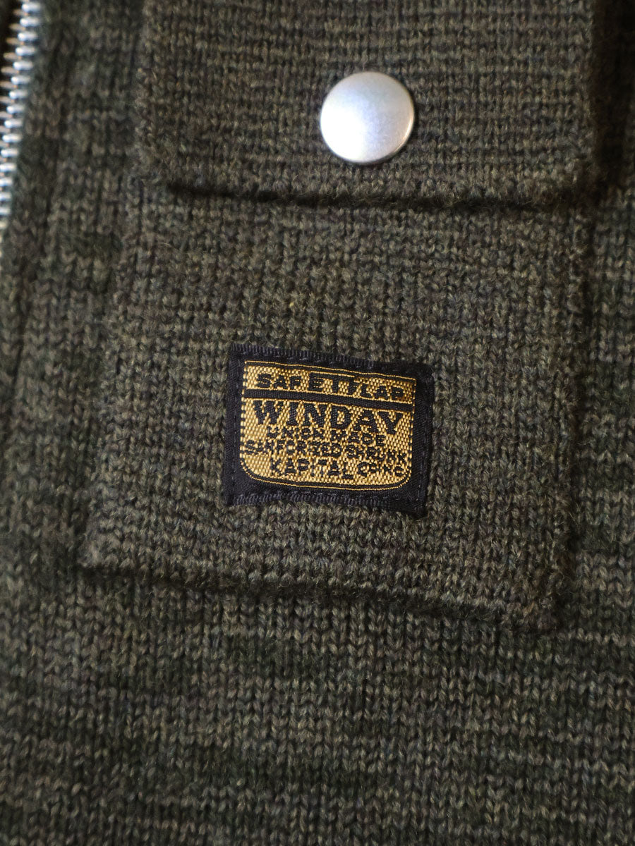 Kapital 8G Cotton Wool Nickel 4 Quarter Zip Sweater