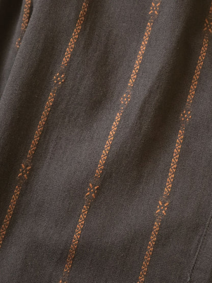 Kapital Cotton-Linen Siamese Stripe Easy Pants