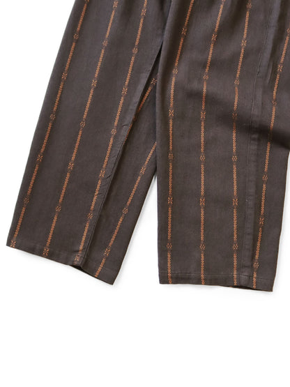 Kapital Cotton-Linen Siamese Stripe Easy Pants