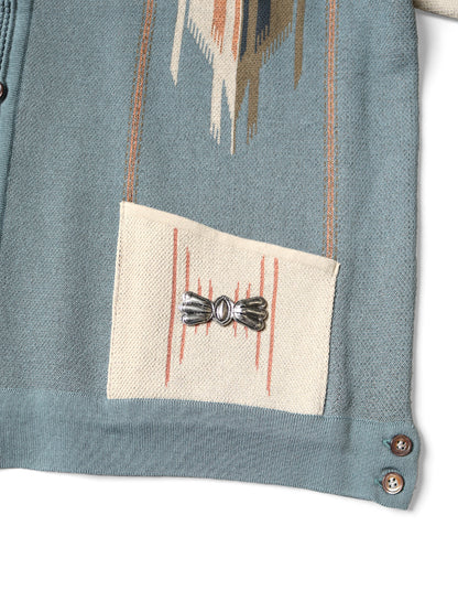 Kapital 12G Cotton Knit Chimayo Pattern Aloha Polo