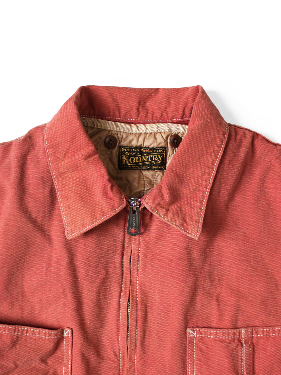 Kapital California Red Canvas Cover Old Drizzler Jacket (With Liner)