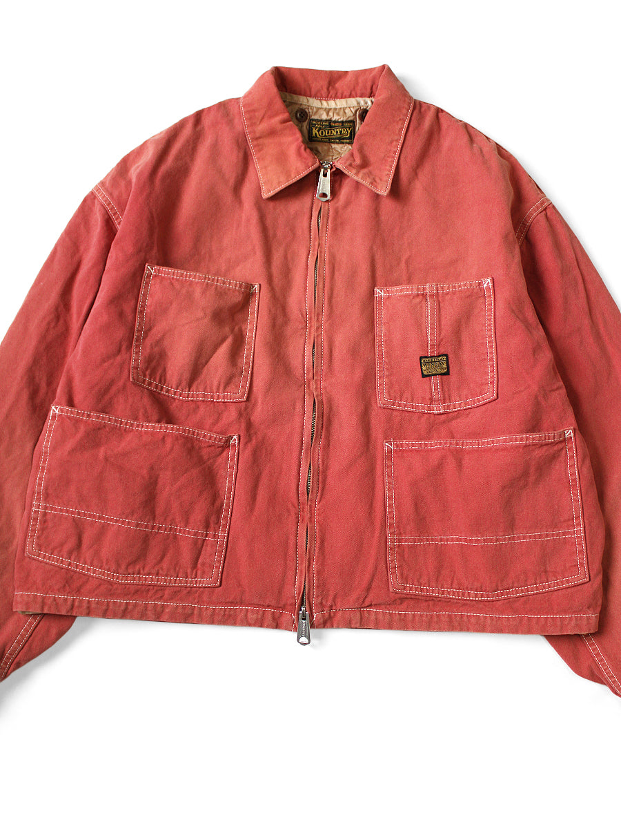 Kapital California Red Canvas Cover Old Drizzler Jacket (With Liner)