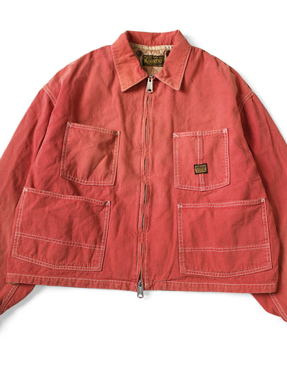 Kapital California Red Canvas Cover Old Drizzler Jacket (With Liner)