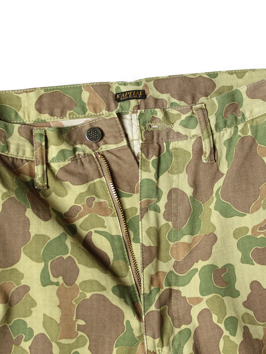 Kapital Hunter Camouflage Herringbone Port Baggy Pants